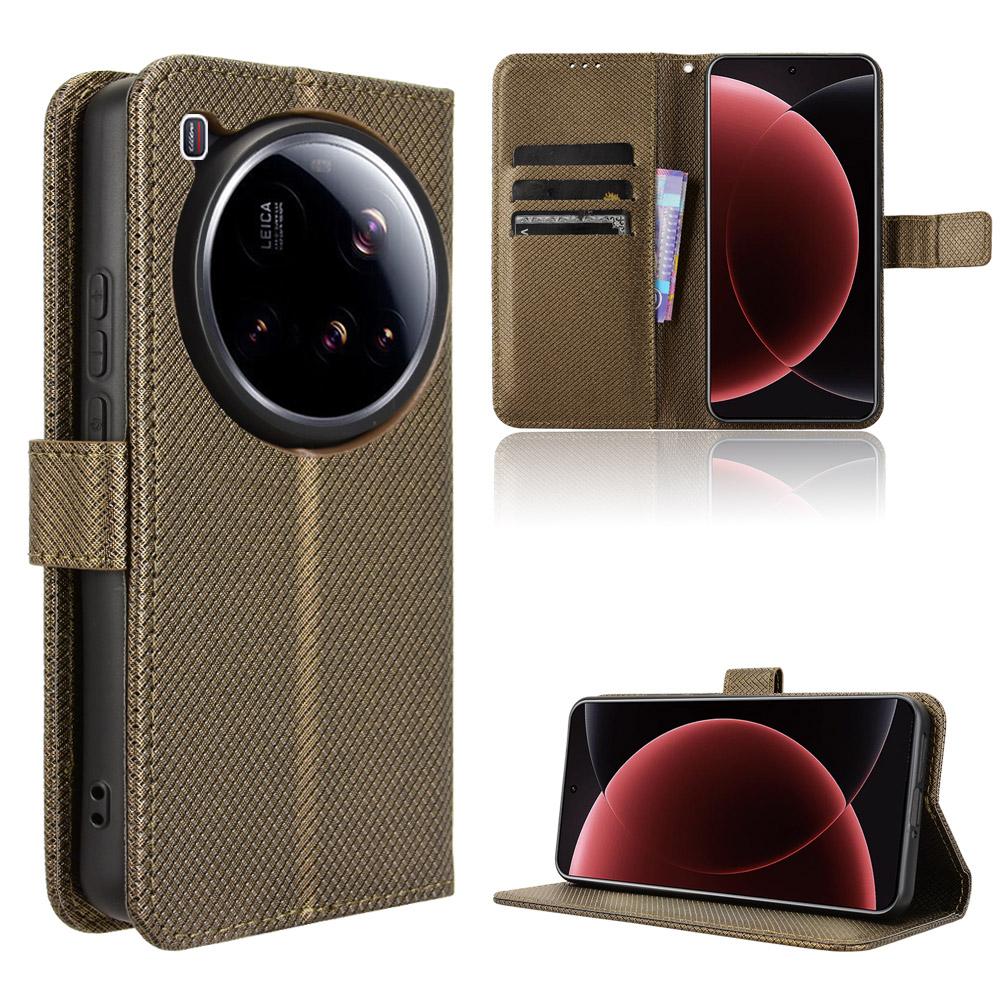 For Xiaomi 15 Ultra Leather Wallet Case with Strap Diamond Texture Phone Cover Brown
For Xiaomi 15 Ultra Leather Wallet Case with Strap Diamond Texture Phone Cover Brown