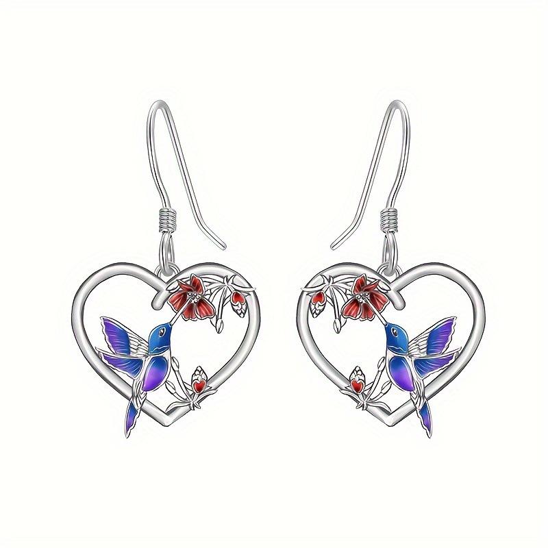 Sterling Silver Hummingbird Heart Earrings - Unique & Versatile Fashion Design 925 Silver белый
Sterling Silver Hummingbird Heart Earrings - Unique & Versatile Fashion Design 925 Silver белый