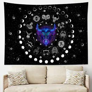 Tapestry Moon phase constellation Taurus Black 75x100 чёрный
Tapestry Moon phase constellation Taurus Black 75x100 чёрный