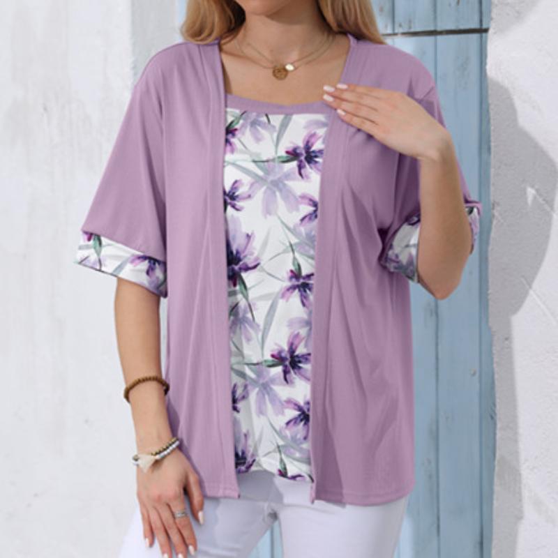 5XL Plus Size Женская футболка с коротким рукавом Ретро Цветочный принт Поддельные рубашки из двух частей Лоскутная летняя повседневная футболка с квадратным воротником XL фиолетовый
5XL Plus Size Женская футболка с коротким рукавом Ретро Цветочный принт Поддельные рубашки из двух частей Лоскутная летняя повседневная футболка с квадратным воротником XL фиолетовый