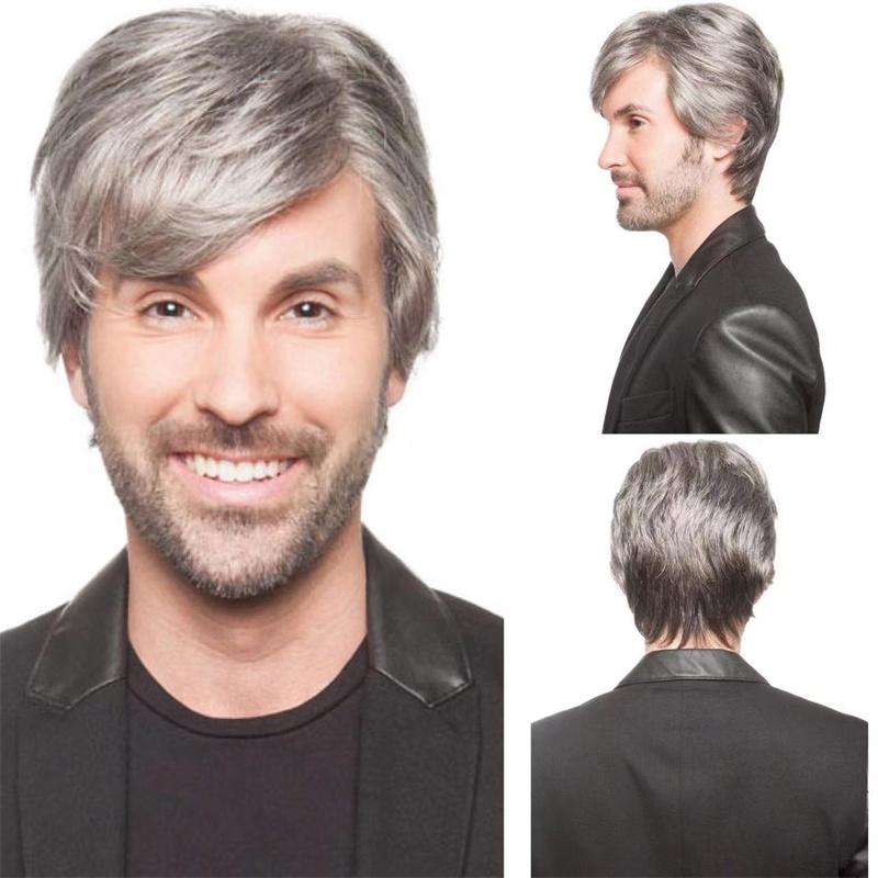 Synthetic Father Wig with Bangs Grey Wig for Elder Men Cosplay Party Costume Short Natural Hairstyle Wig Male Daily Use срібло сірий колір
Synthetic Father Wig with Bangs Grey Wig for Elder Men Cosplay Party Costume Short Natural Hairstyle Wig Male Daily Use срібло сірий колір