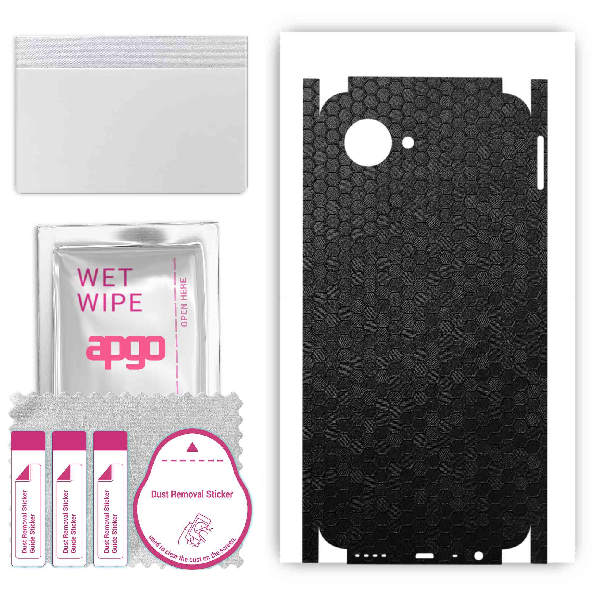 Apgo Protective Skin Sticker for the back+sides compatible with Realme C30, Full Wrap Film, Foil, Vinyl - Pattern Black Honeycomb
Apgo Protective Skin Sticker for the back+sides compatible with Realme C30, Full Wrap Film, Foil, Vinyl - Pattern Black Honeycomb