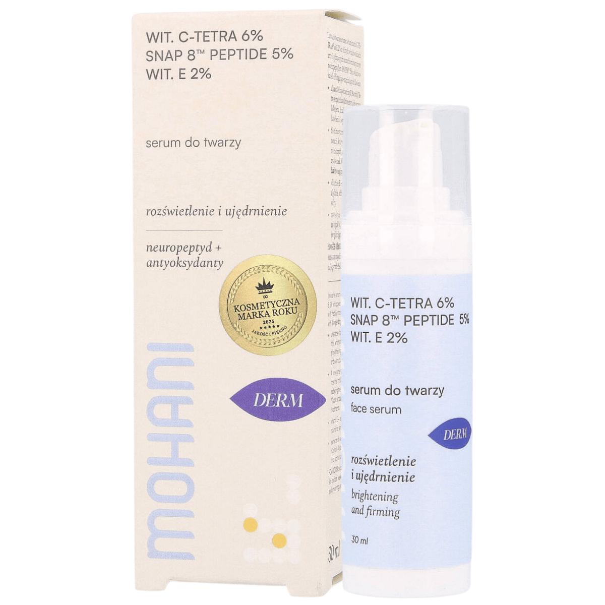 MOHANI Napinająco-rozświetlające serum do twarzy, 30 ml
MOHANI Napinająco-rozświetlające serum do twarzy, 30 ml