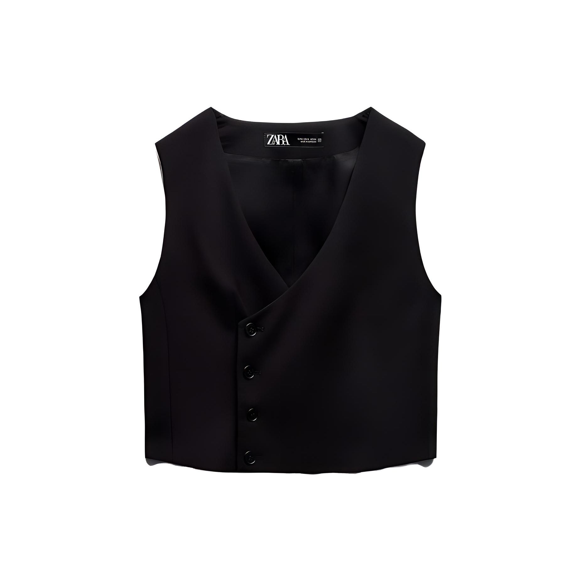 Zara Однотонный модный универсальный топ с V-образным вырезом для женщин, черный 08890761800-33 XS
Zara Однотонный модный универсальный топ с V-образным вырезом для женщин, черный 08890761800-33 XS
