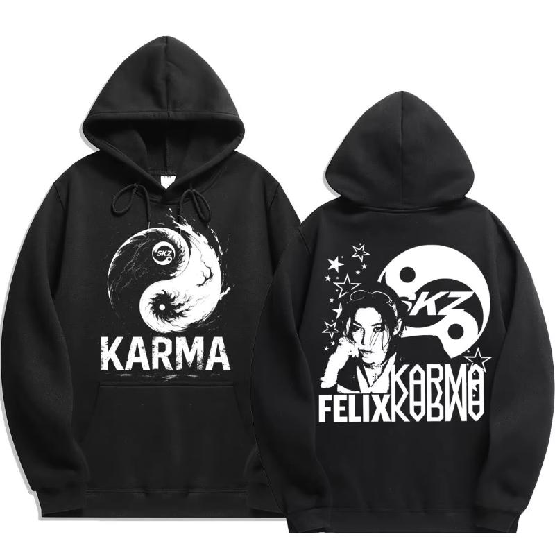 Четвертий альбом KPOP KARMA чоловіче худі з принтом FELIX HAN BANGCHAN CHANGBIN HYUNJIN LEE модне худі L
Четвертий альбом KPOP KARMA чоловіче худі з принтом FELIX HAN BANGCHAN CHANGBIN HYUNJIN LEE модне худі L