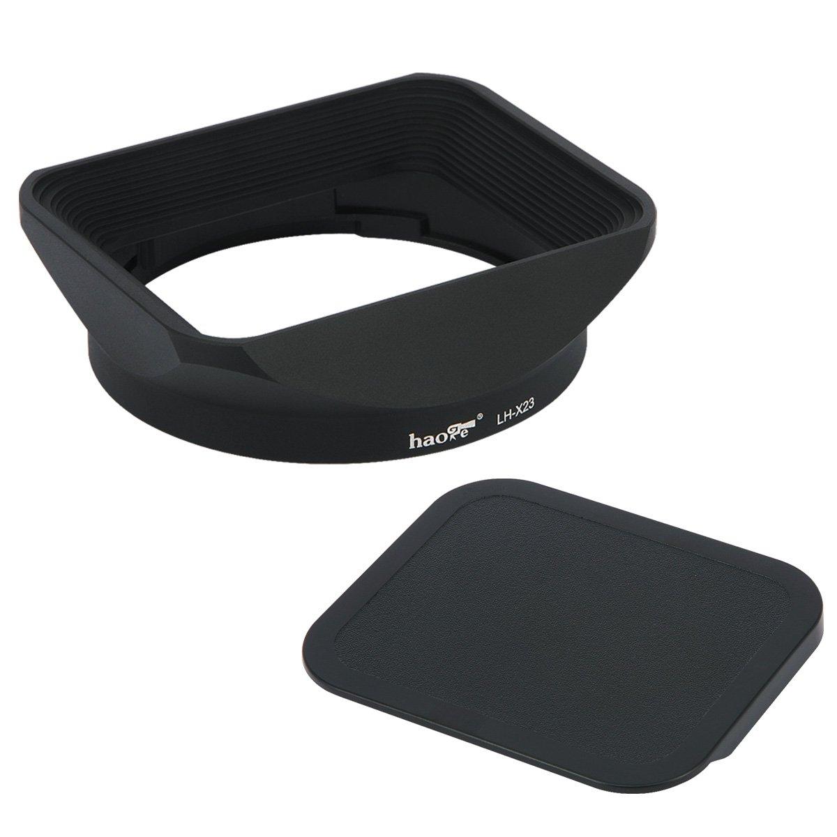 Haoge Bayonet Square Metal Lens Hood with Cap for Fuji Fujinon XF 23mm R XF 56mm R XF 56mm R APD 3 F1.4 F1.2 F1.2 X-Pro2 X-Pro1 X-T2 X-T1 X-T20 X-T10
Haoge Bayonet Square Metal Lens Hood with Cap for Fuji Fujinon XF 23mm R XF 56mm R XF 56mm R APD 3 F1.4 F1.2 F1.2 X-Pro2 X-Pro1 X-T2 X-T1 X-T20 X-T10