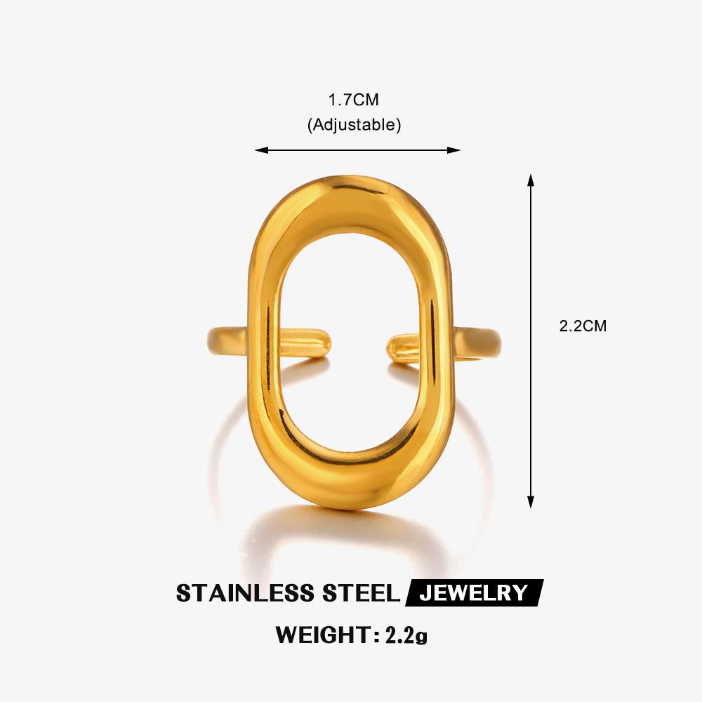 Simple Oval Hollow Ring Unisex Designer Zircon Geometric Adjustment Stainless Steel Rings Valentine Day Gift resizable
Simple Oval Hollow Ring Unisex Designer Zircon Geometric Adjustment Stainless Steel Rings Valentine Day Gift resizable