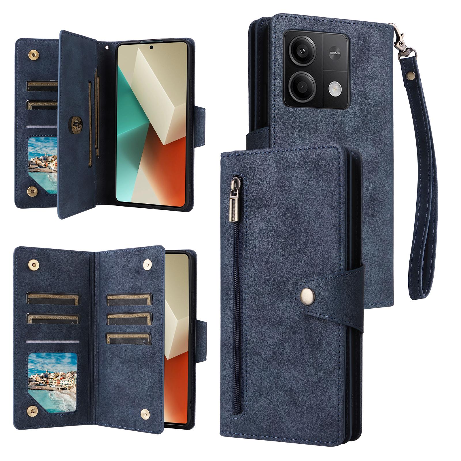 For Xiaomi Redmi Note 13 5G Leather Case Rivet Decor 9 Card Holder Slots Zipper Pocket Cover Blue
For Xiaomi Redmi Note 13 5G Leather Case Rivet Decor 9 Card Holder Slots Zipper Pocket Cover Blue