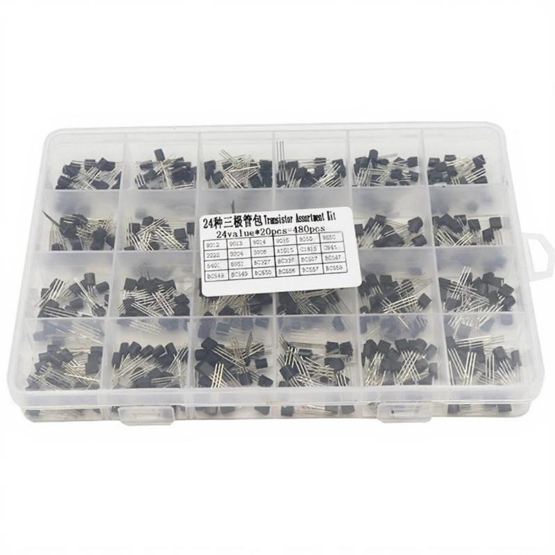480 Pack Transistor Pack with 24 Varieties in TO 92 Format Including Organized Storage Box for Electronics Hobbyists 1
480 Pack Transistor Pack with 24 Varieties in TO 92 Format Including Organized Storage Box for Electronics Hobbyists 1