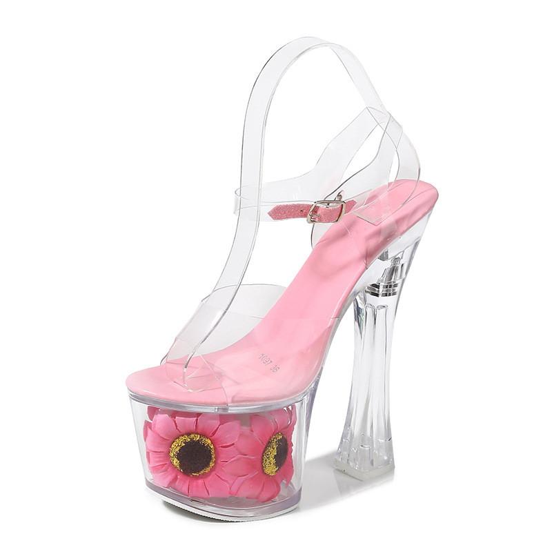 Fashion Runway style 17cm Ultra High heels Fashion Transparent PVC Flowers Women Sandals Crystal Clear Heeled Platform Summer Party Shoe 35 розовый
Fashion Runway style 17cm Ultra High heels Fashion Transparent PVC Flowers Women Sandals Crystal Clear Heeled Platform Summer Party Shoe 35 розовый