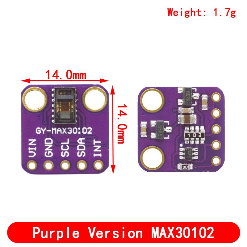 MAX30102 MAX30100 Heart rate Sensor Module Puls detection Blood oxygen concentration test For Arduino Ultra-Low Power
MAX30102 MAX30100 Heart rate Sensor Module Puls detection Blood oxygen concentration test For Arduino Ultra-Low Power