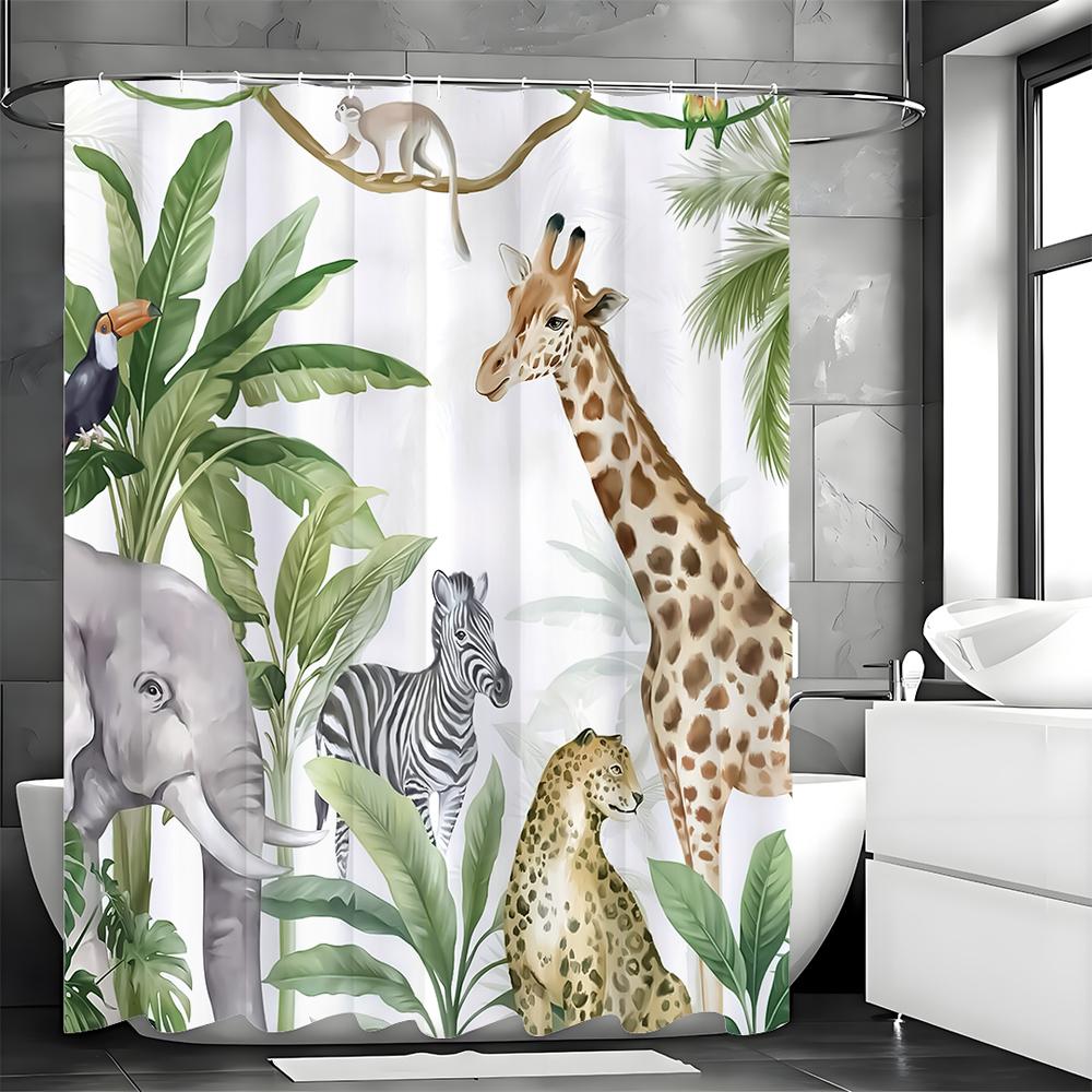 Ботаническая шторка для душа «Тропический лес», Декоративная шторка для душа для ванной комнаты, Водонепроницаемая шторка для душа с крючками 90*180cm
Ботаническая шторка для душа «Тропический лес», Декоративная шторка для душа для ванной комнаты, Водонепроницаемая шторка для душа с крючками 90*180cm