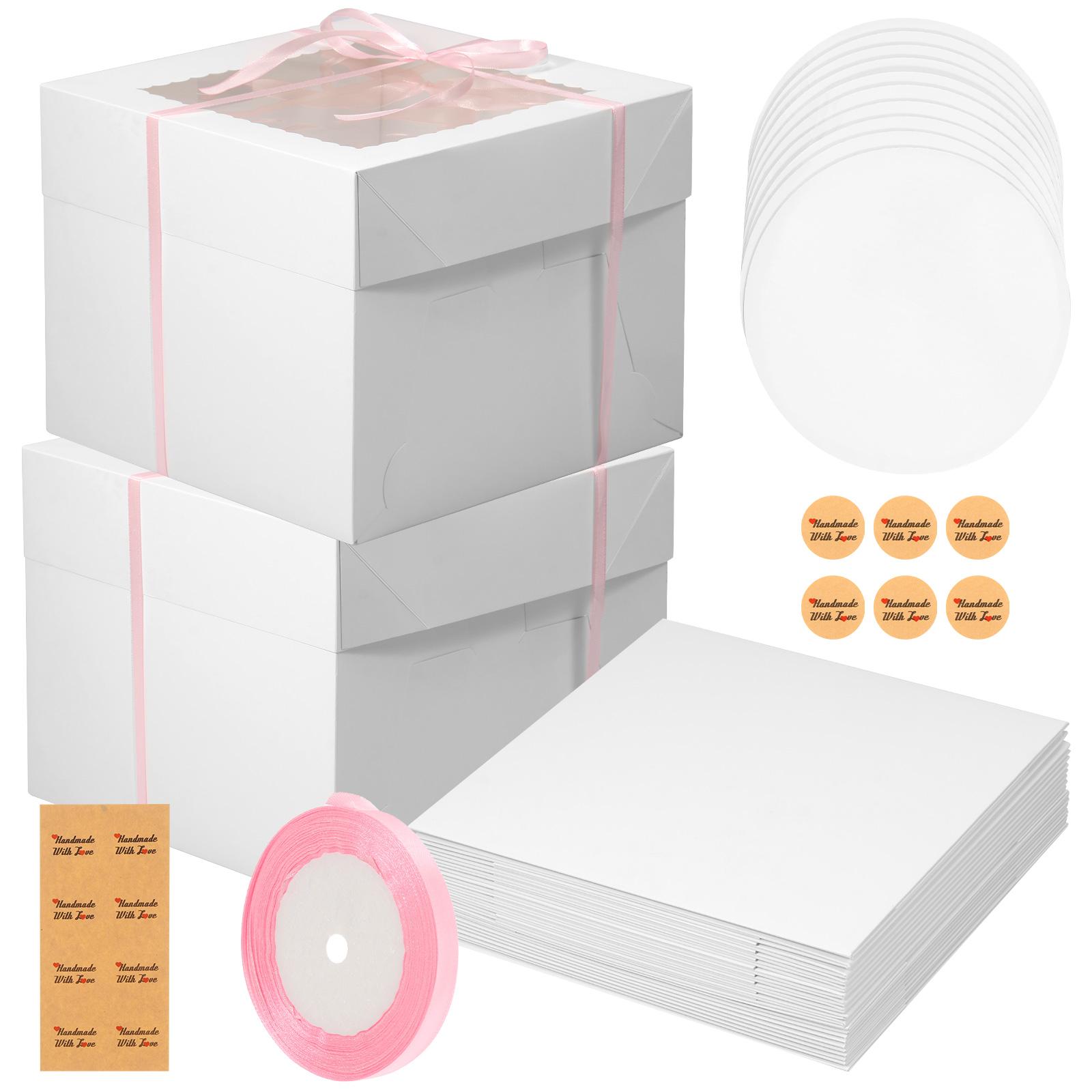 Набор из 10 шт. 10-дюймовых бумажных белых коробок для торта с круглой подложкой, не деформирующихся, с прозрачным окном, бумажный квадратный контейнер для торта для выпечки 25.4x25.4x20.4cm
Набор из 10 шт. 10-дюймовых бумажных белых коробок для торта с круглой подложкой, не деформирующихся, с прозрачным окном, бумажный квадратный контейнер для торта для выпечки 25.4x25.4x20.4cm