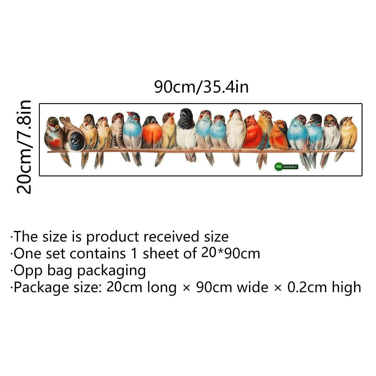 Креативные цветные настенные наклейки с птицами для гостиной, дивана, фоновые украшения, обои для домашнего декора, художественные наклейки для детской комнаты A
Креативные цветные настенные наклейки с птицами для гостиной, дивана, фоновые украшения, обои для домашнего декора, художественные наклейки для детской комнаты A