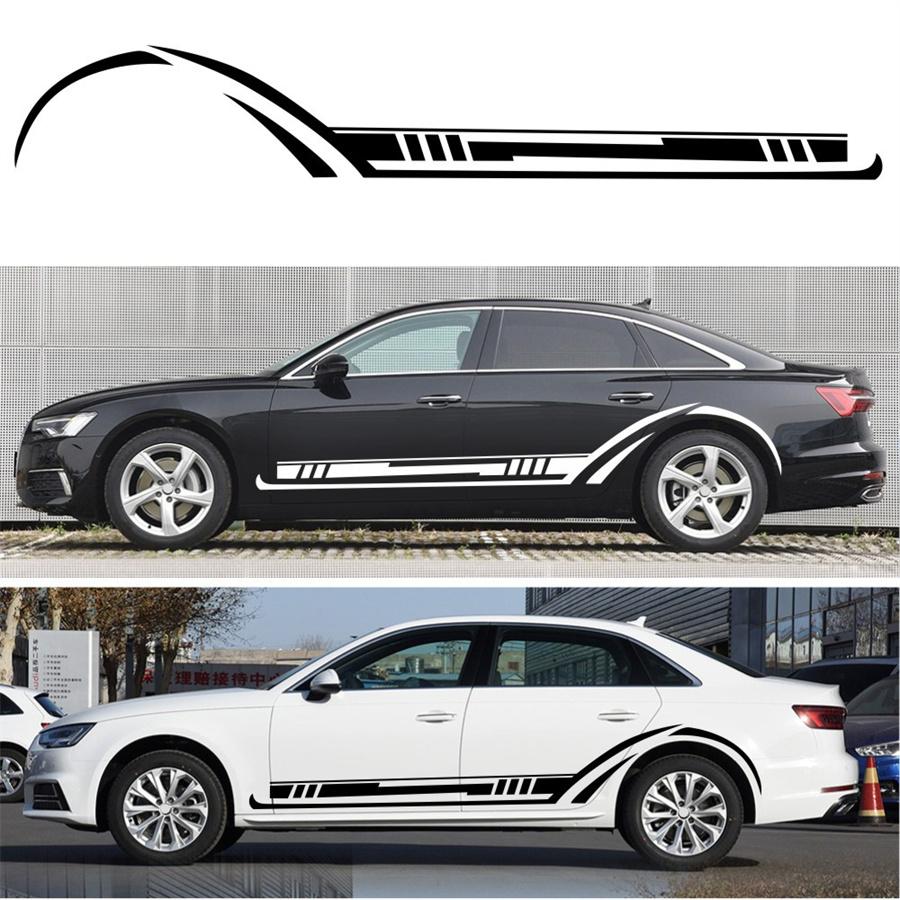 2pcs Car Side Stripes Graphics Vinyl Sticker Decals Racing Sport Car Stickers Auto Body DIY Car Accessories
2pcs Car Side Stripes Graphics Vinyl Sticker Decals Racing Sport Car Stickers Auto Body DIY Car Accessories