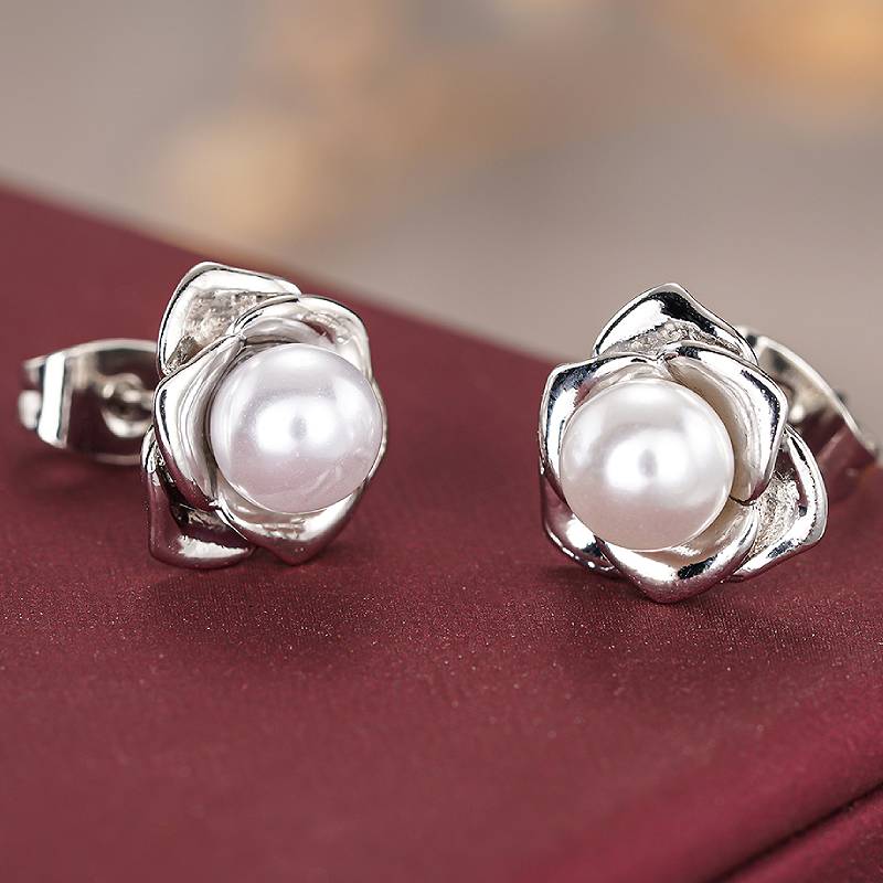 Huitan Flower Shaped Imitation Pearl Lady Stud Earrings Aesthetic Wedding Accessories for Party Daily Versatile Charming Zircon
Huitan Flower Shaped Imitation Pearl Lady Stud Earrings Aesthetic Wedding Accessories for Party Daily Versatile Charming Zircon