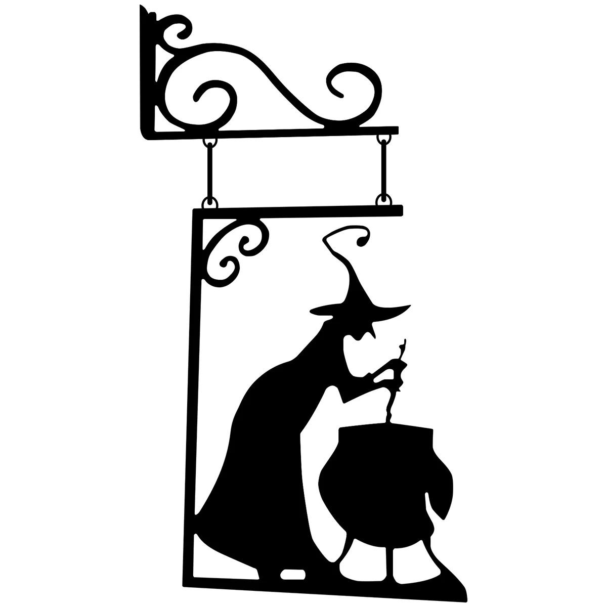 Metal Witch Sign Witch Boiler Silhouette Wall Mural Spooky Mysterious Bat Hanging Signage Horror Decor Hanging Sign Ornament
Metal Witch Sign Witch Boiler Silhouette Wall Mural Spooky Mysterious Bat Hanging Signage Horror Decor Hanging Sign Ornament