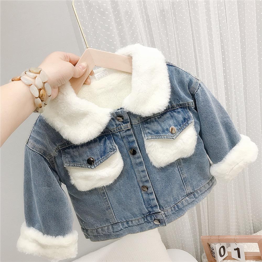 2-6 Years OId Thick Warm Kids Boys Girls Denim Coat Velvet Fur Jackets Outerwear Autumn Winter Children Overcoat 80cm
2-6 Years OId Thick Warm Kids Boys Girls Denim Coat Velvet Fur Jackets Outerwear Autumn Winter Children Overcoat 80cm