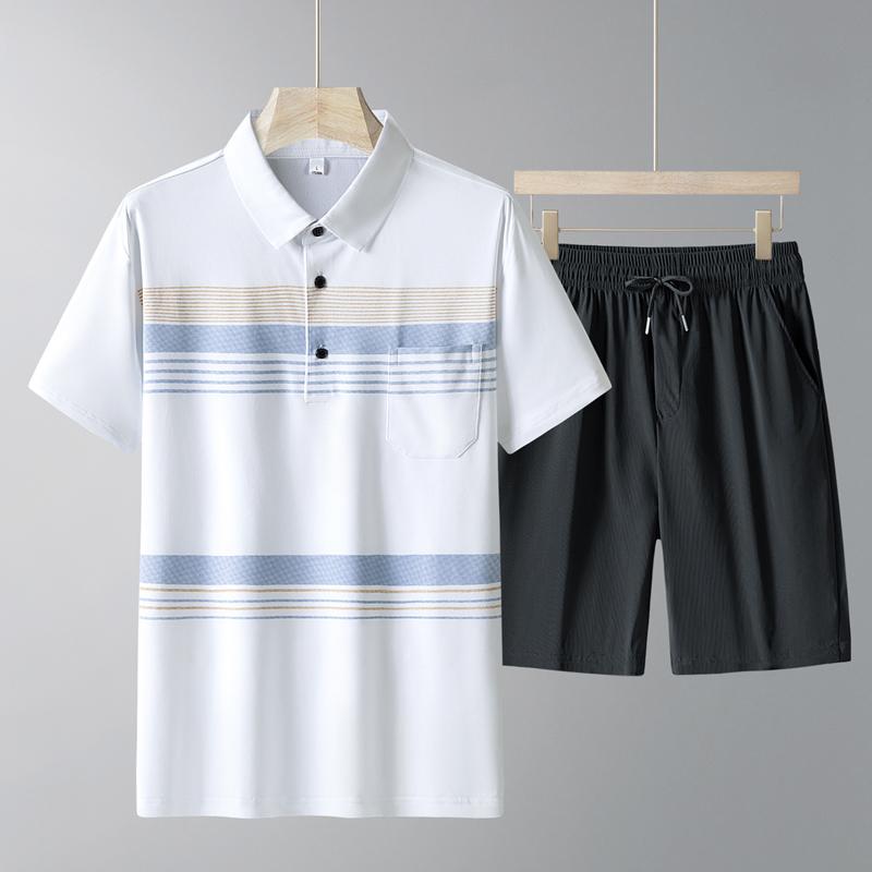 Middle Aged And Elderly Sports Suit Men s Casual Ice Silk Short Sleeved Men s Two-piece Set XL білий
Middle Aged And Elderly Sports Suit Men s Casual Ice Silk Short Sleeved Men s Two-piece Set XL білий