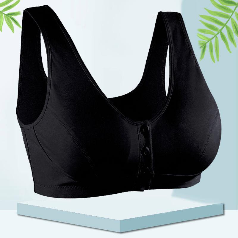 Бавовняний бюстгальтер із передньою застібкою: Бездротовий, Великий розмір, Стиль жилета для жінок середнього та похилого віку L чорний
Бавовняний бюстгальтер із передньою застібкою: Бездротовий, Великий розмір, Стиль жилета для жінок середнього та похилого віку L чорний