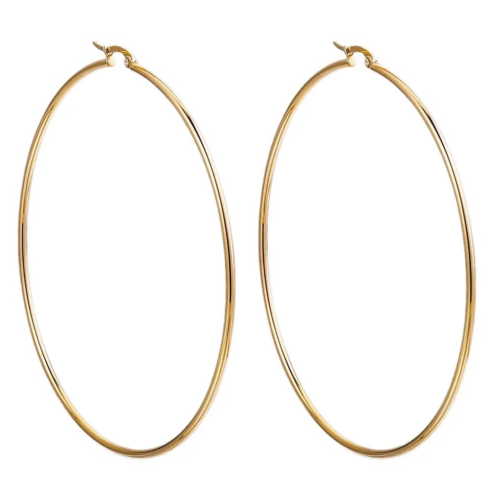 40 60 70 80mm Stainless Steel Exaggerate Large Big Smooth Circle Hoop Earrings Simple Party Round Loop Earrings for Women 15MM золотой
40 60 70 80mm Stainless Steel Exaggerate Large Big Smooth Circle Hoop Earrings Simple Party Round Loop Earrings for Women 15MM золотой