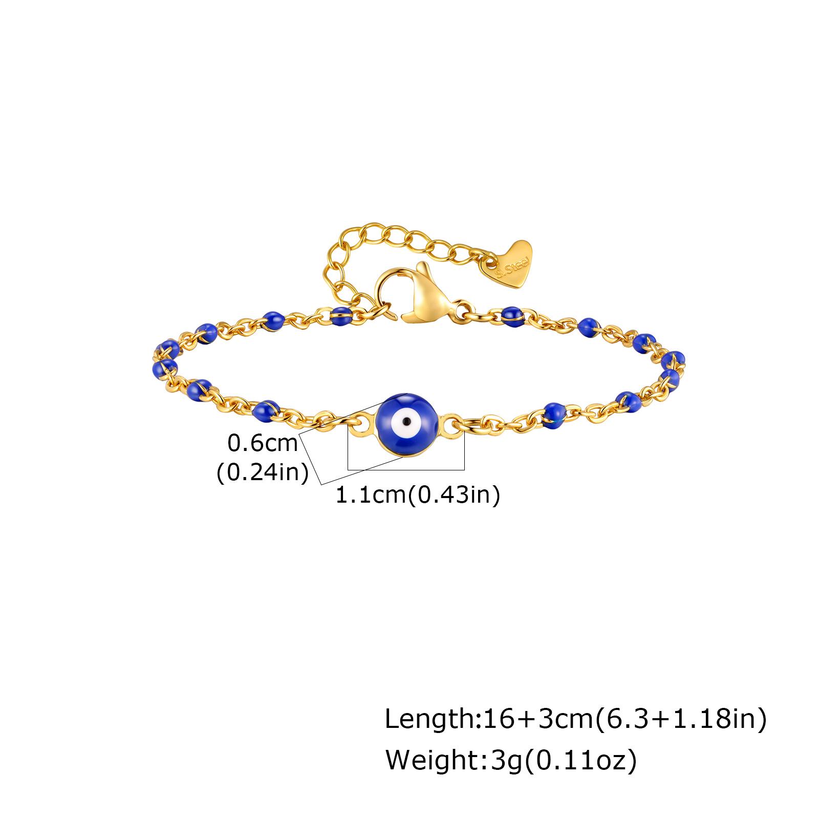 Trendy Demon Eye Blue Bead Chain Bracelet, Stainless Steel Lucky Charm Bracelet for Women, Classic Jewelry for Gift
Trendy Demon Eye Blue Bead Chain Bracelet, Stainless Steel Lucky Charm Bracelet for Women, Classic Jewelry for Gift