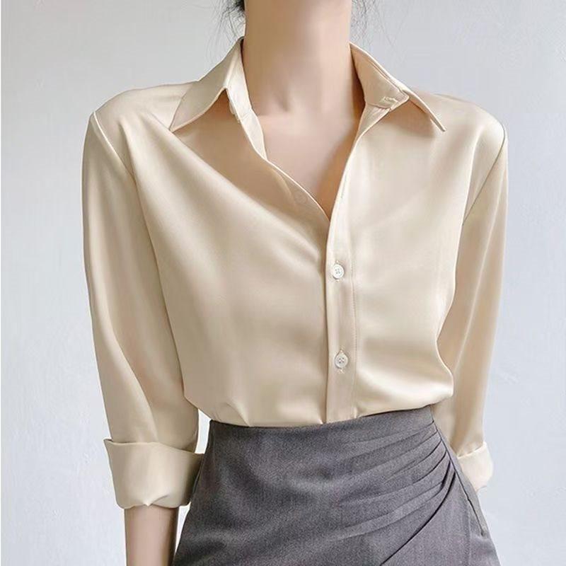 Бесшовная рубашка с длинным рукавом из тутового шелка - Не требует глажки, однотонная, новый весенне-летний стиль 2XL (115-130 cm)
Бесшовная рубашка с длинным рукавом из тутового шелка - Не требует глажки, однотонная, новый весенне-летний стиль 2XL (115-130 cm)