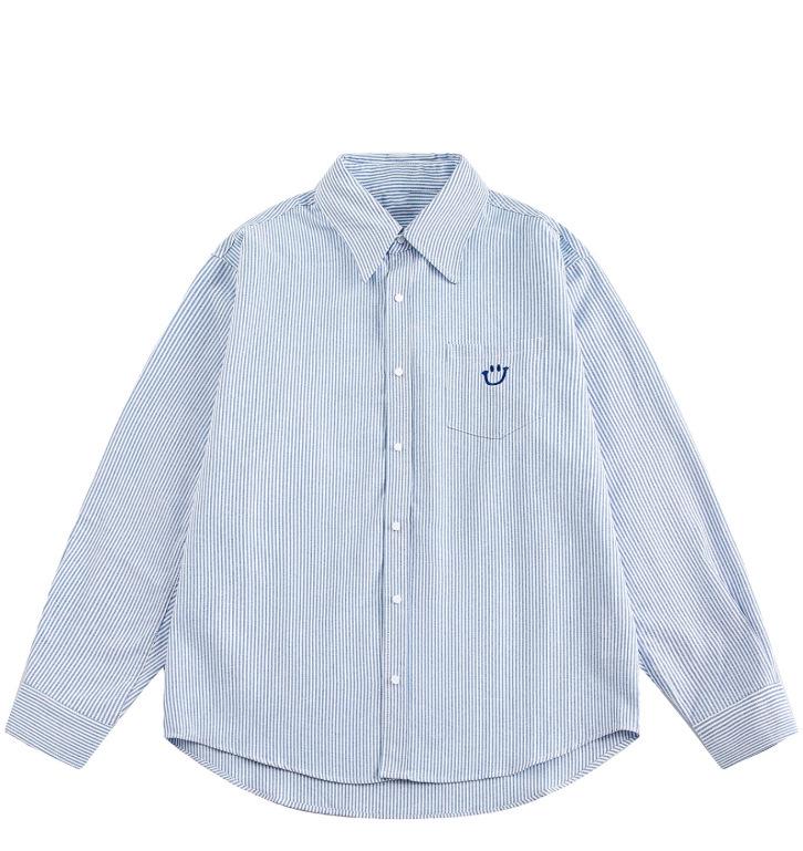 Американская полосатая рубашка с длинным рукавом для мужчин и женщин - Свободный крой, стиль колледжа, уличный топ для осени и весны XL синий
Американская полосатая рубашка с длинным рукавом для мужчин и женщин - Свободный крой, стиль колледжа, уличный топ для осени и весны XL синий