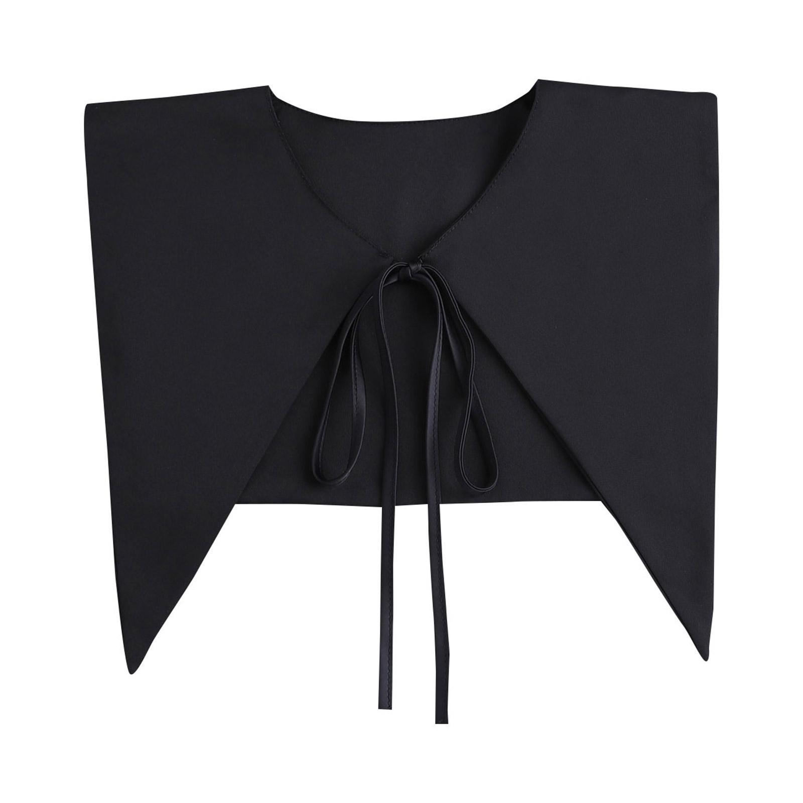 Multifunctional Pointed Triangular Detachable False Collar Large Shawl Wrap Women Solid Color Black Capelet Poncho Shrug 1 чёрный
Multifunctional Pointed Triangular Detachable False Collar Large Shawl Wrap Women Solid Color Black Capelet Poncho Shrug 1 чёрный