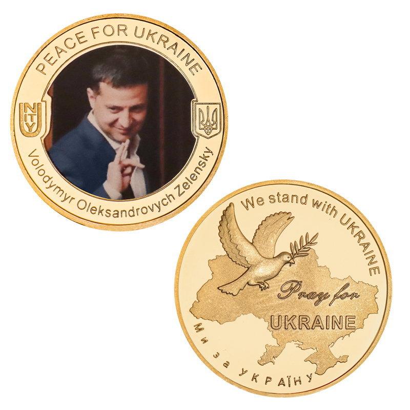 Zelensky commemorative coins, collecting commemorative medals, metal crafts, badges, and gift giving
Zelensky commemorative coins, collecting commemorative medals, metal crafts, badges, and gift giving