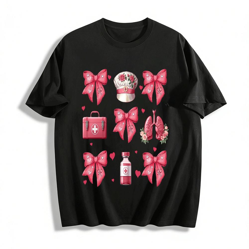 Medical Themed Print Top Love Bow Healthcare Element Trendy T-Shirt Pure cotton T-shirt 6XL
Medical Themed Print Top Love Bow Healthcare Element Trendy T-Shirt Pure cotton T-shirt 6XL