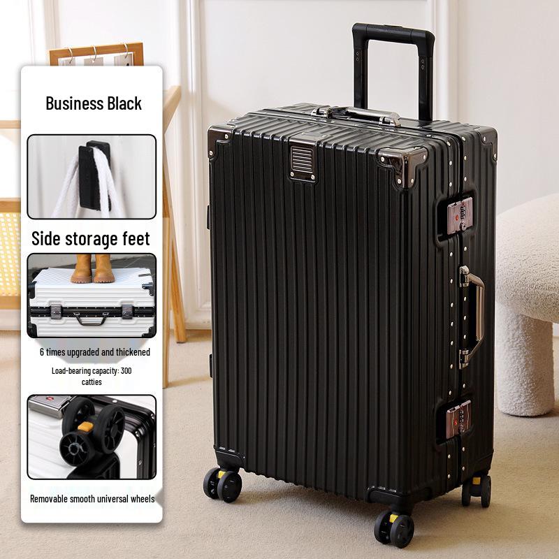Durable Aluminum Frame Spinner Luggage 20-28 inch with Combination Lock, Leather Suitcase for Students and Travelers 20 inch with Lifetime Warranty, Spare Wheel, Cover
Durable Aluminum Frame Spinner Luggage 20-28 inch with Combination Lock, Leather Suitcase for Students and Travelers 20 inch with Lifetime Warranty, Spare Wheel, Cover