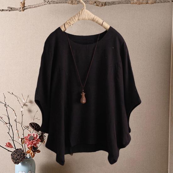 Yousheng Women Casual T-shirt O-neck Batwing Short Sleeve Tee Shirt Loose Fit Solid Color Pullover Tops Streetwear
Yousheng Women Casual T-shirt O-neck Batwing Short Sleeve Tee Shirt Loose Fit Solid Color Pullover Tops Streetwear