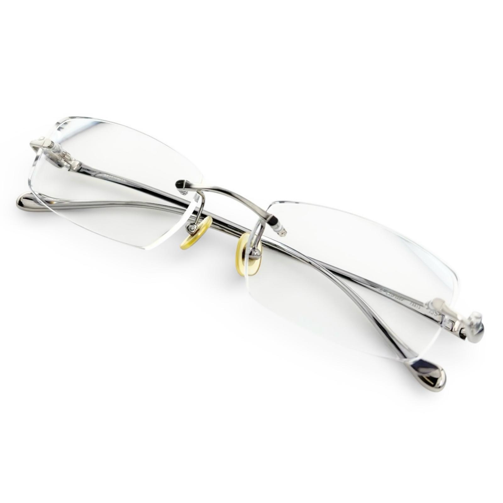 Excellent Cartier Glasses PANTHERE Hairline Two-Point Rimless Silver Women Used
Excellent Cartier Glasses PANTHERE Hairline Two-Point Rimless Silver Women Used