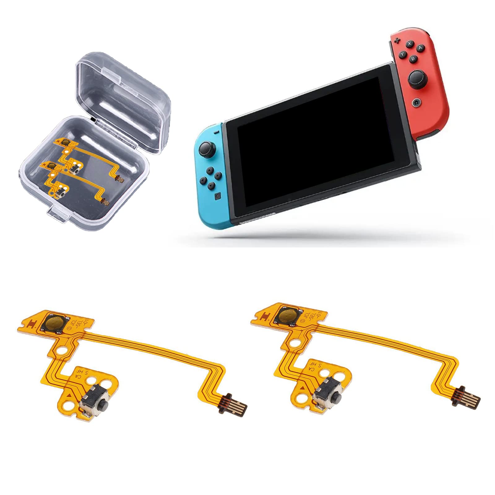 Godrii Запасные части Совместимость с NS Switch Контроллер Switch Совместимость с Nintendo Запасные части Кнопка L Гибкий кабель Набор из 2 Joy-Con
Godrii Запасные части Совместимость с NS Switch Контроллер Switch Совместимость с Nintendo Запасные части Кнопка L Гибкий кабель Набор из 2 Joy-Con