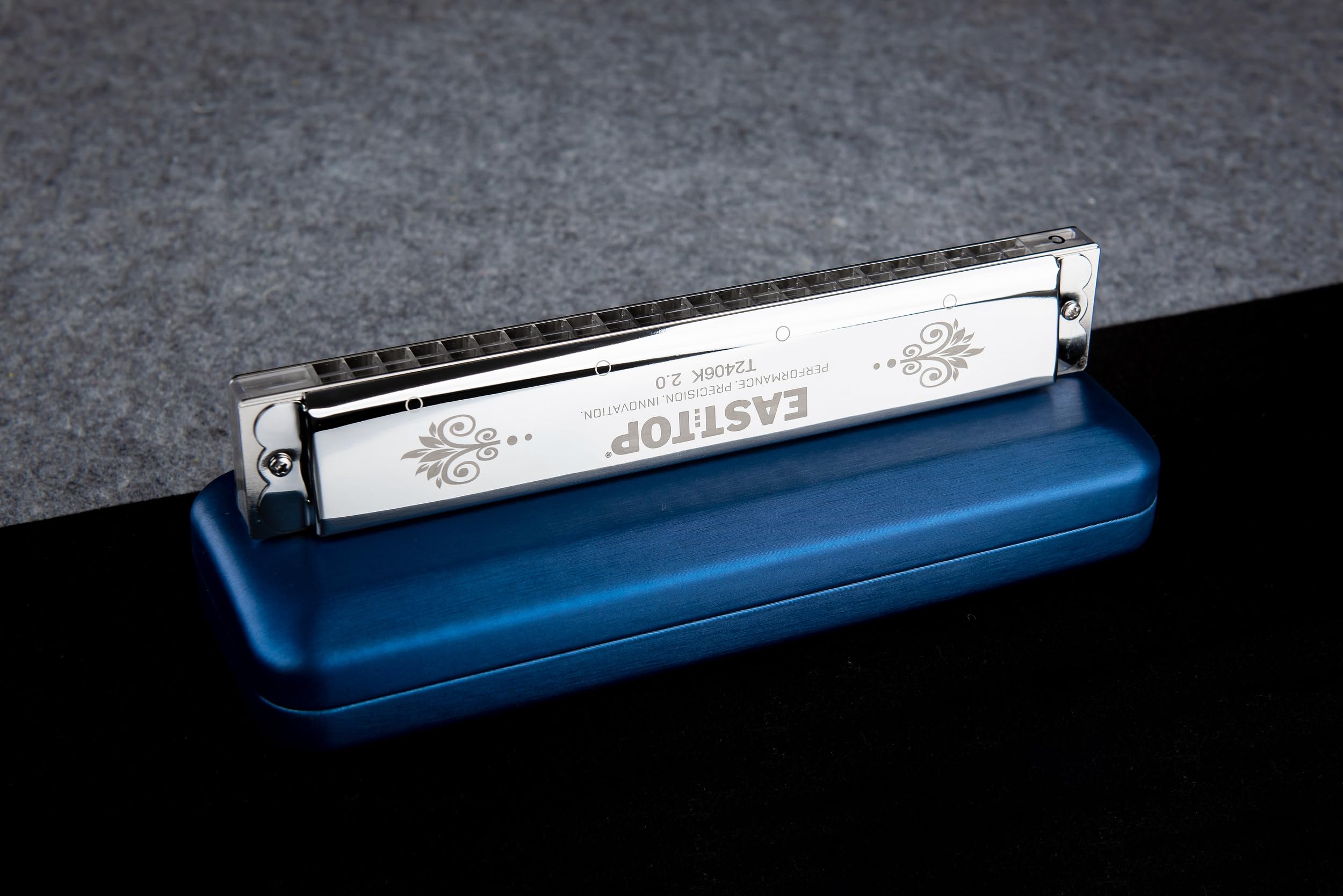 EAST TOP Tremolo Professional Stainless Steel with Leather Cleaning and Airtight Design for Beginners and Advanced Players 24-Hole C-Key Harmonica,
EAST TOP Tremolo Professional Stainless Steel with Leather Cleaning and Airtight Design for Beginners and Advanced Players 24-Hole C-Key Harmonica,