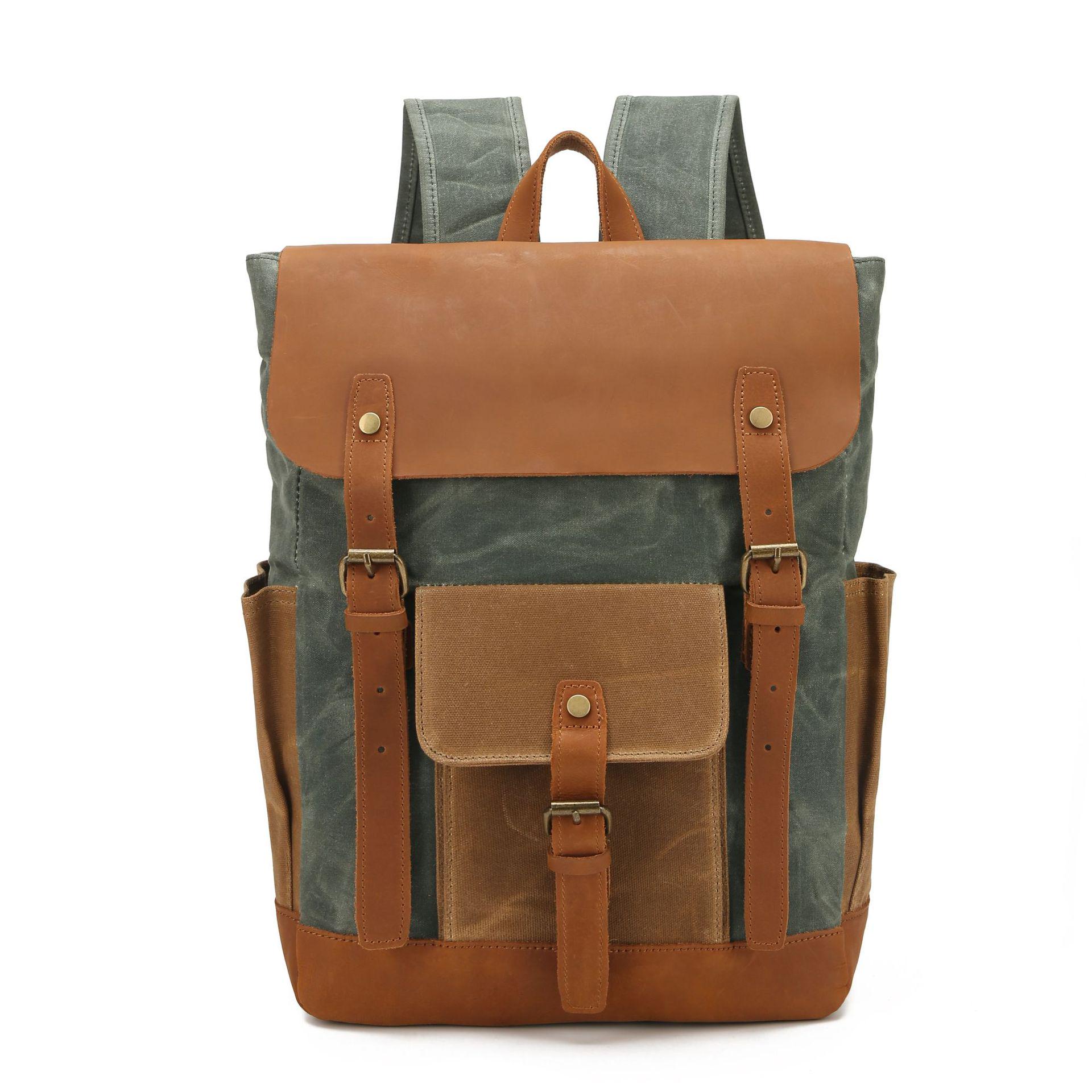 Retro Waterproof Leather & Oil Wax Canvas Backpack - High Quality Multifunctional Computer Bag 42cm x 33cm x 13cm озеро зелений колір
Retro Waterproof Leather & Oil Wax Canvas Backpack - High Quality Multifunctional Computer Bag 42cm x 33cm x 13cm озеро зелений колір
