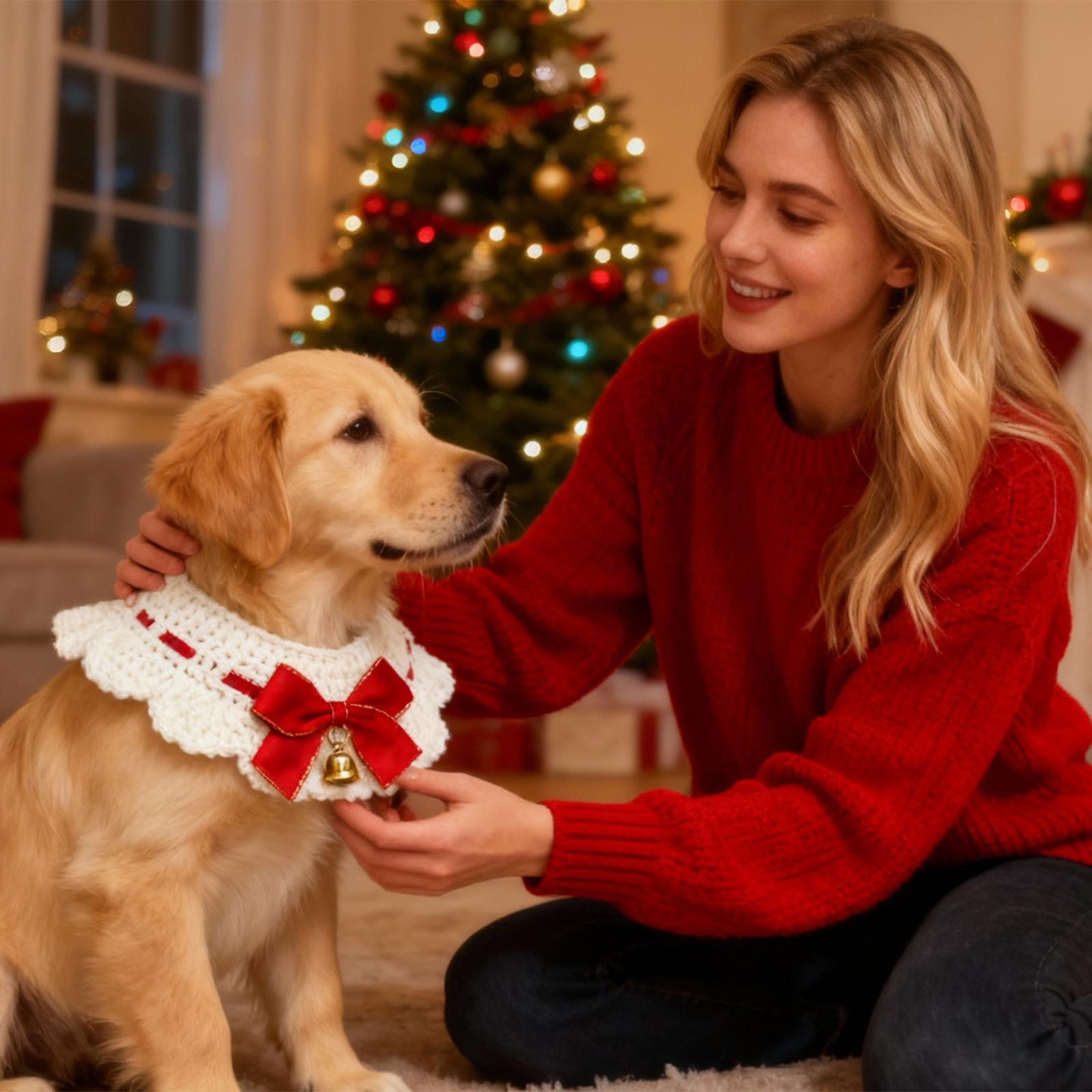 Christmas Pet Collar, Hand-Crocheted Festive Pet Neckwear With Adjustable Design, Cute Holiday Accessories For Cats & Small Dogs (Multiple Styles) XS винный
Christmas Pet Collar, Hand-Crocheted Festive Pet Neckwear With Adjustable Design, Cute Holiday Accessories For Cats & Small Dogs (Multiple Styles) XS винный
