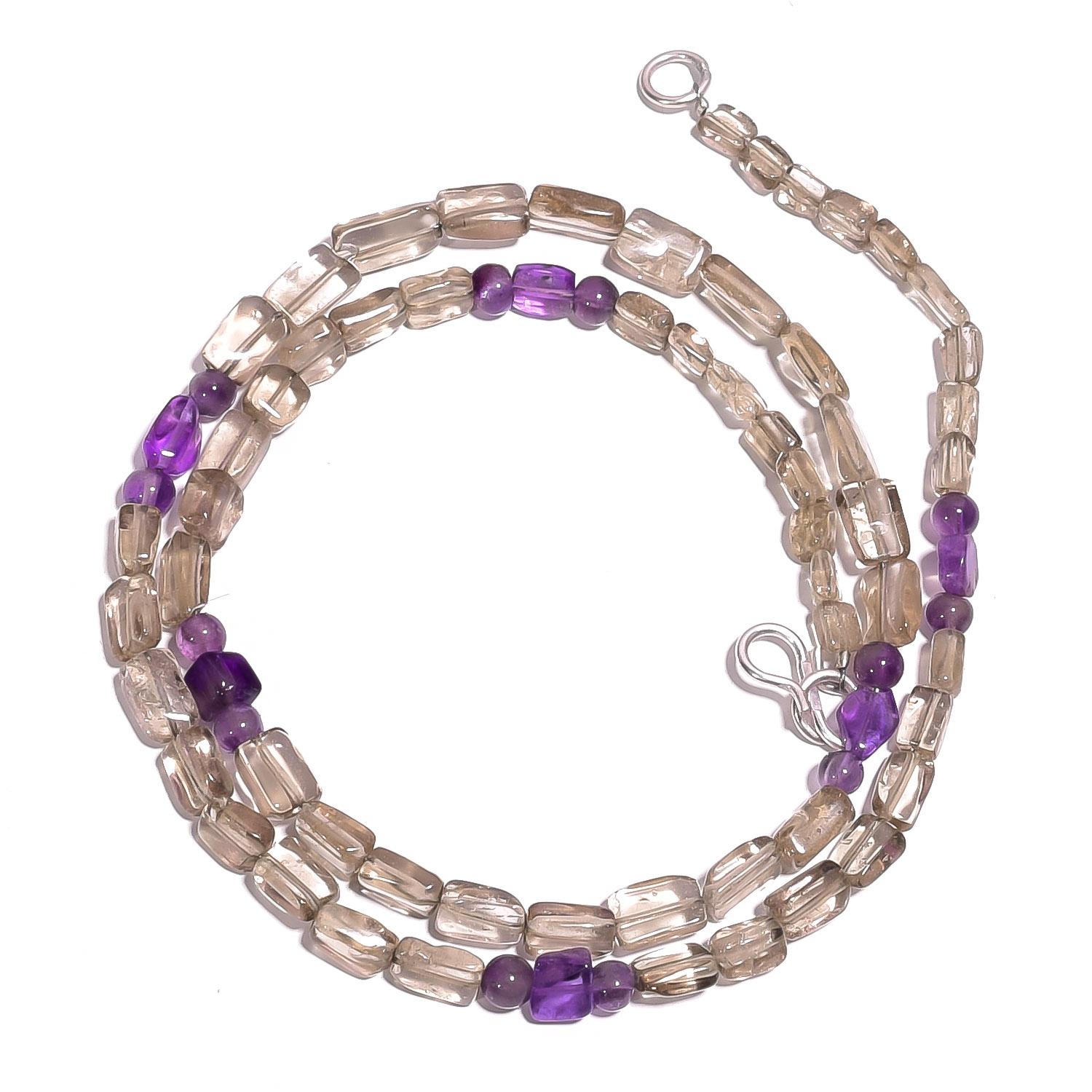 Natural Smoky Quartz Amethyst Gemstone Mix Smooth Beads Necklace 17 UB-4098 UB-4098
Natural Smoky Quartz Amethyst Gemstone Mix Smooth Beads Necklace 17 UB-4098 UB-4098