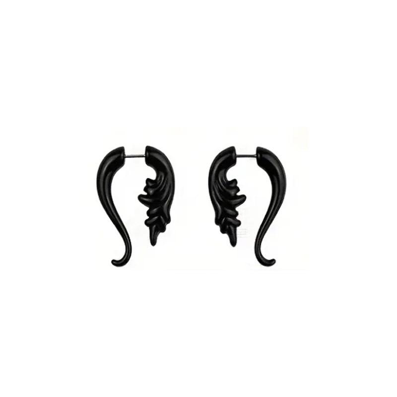 Черные неровные акриловые серьги-каффы с пуссетами из нержавеющей стали
Черные неровные акриловые серьги-каффы с пуссетами из нержавеющей стали