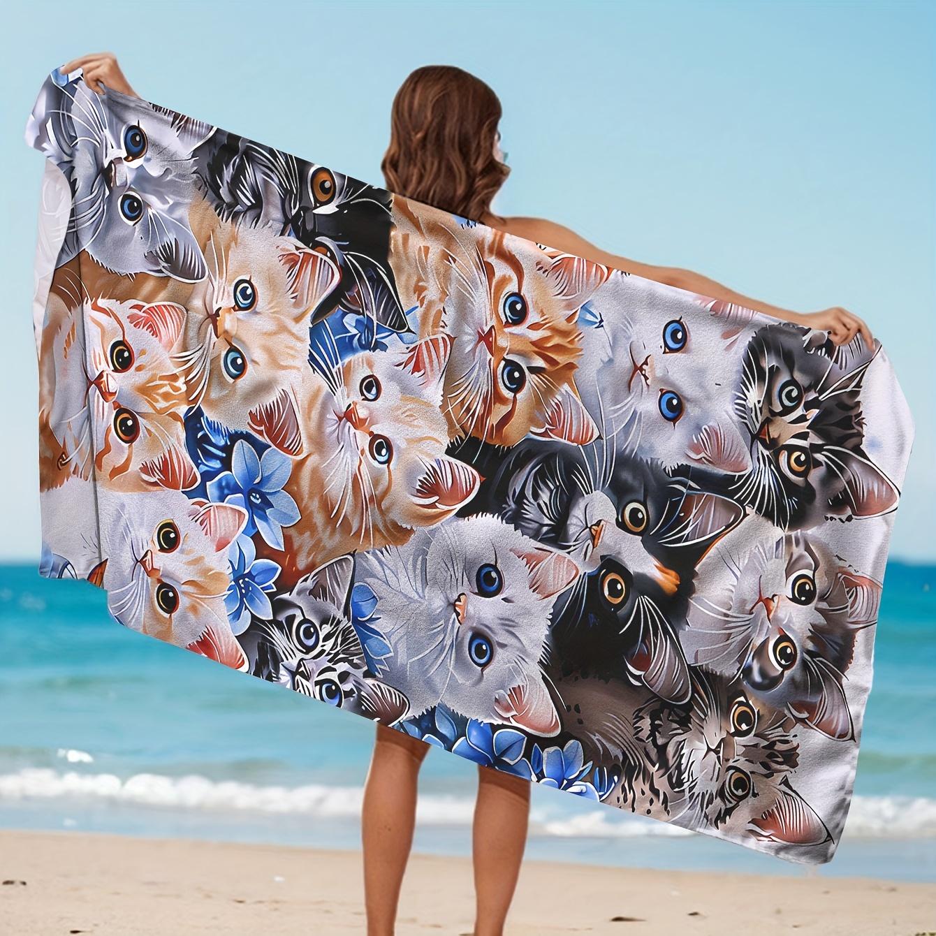 Cat Print Super Absorbent Towel, Multiple Sizes Quick Dry for Beach Swimming Camping Travel W30*H60(CM)
Cat Print Super Absorbent Towel, Multiple Sizes Quick Dry for Beach Swimming Camping Travel W30*H60(CM)