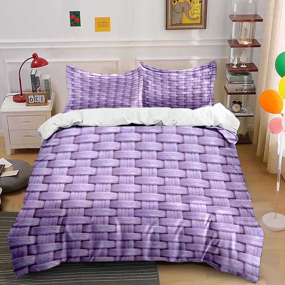 Purple woven basket pattern. Bedding sets Duvet cover sets Duvet covers Pillowcases(1 * Duvet Cover 2 * Pillowcases, without duvet insert) 135x200cm
Purple woven basket pattern. Bedding sets Duvet cover sets Duvet covers Pillowcases(1 * Duvet Cover 2 * Pillowcases, without duvet insert) 135x200cm