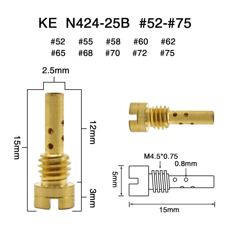 ZS Racing N424-25B Motorcycle Carburetor Slow Pilot Jets Injector Nozzle for Keihin CV CVK CVH FCR 10pcs 52-75
ZS Racing N424-25B Motorcycle Carburetor Slow Pilot Jets Injector Nozzle for Keihin CV CVK CVH FCR 10pcs 52-75