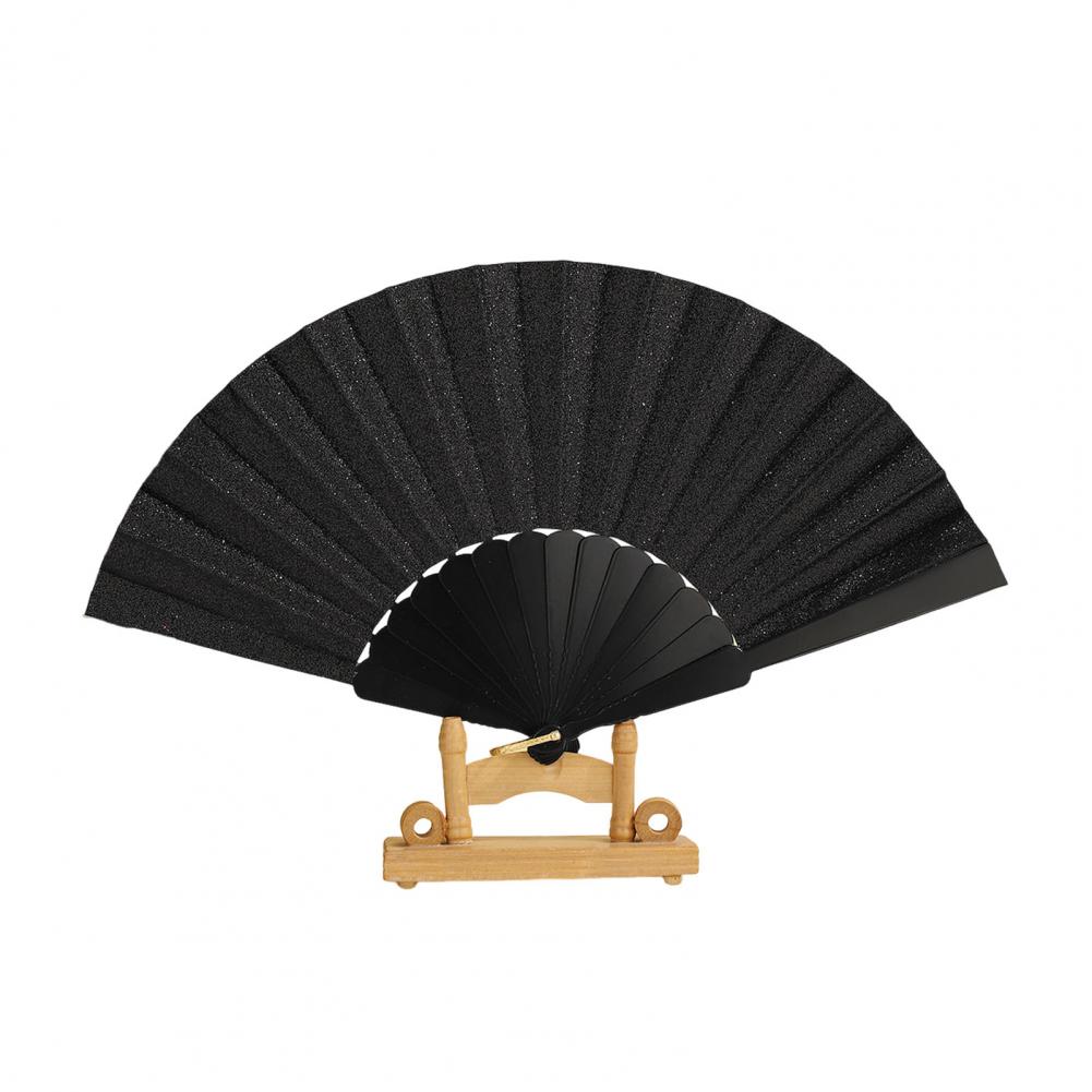 Portable Folding Fan Glitter Powder Folding Fan with Plastic Ribs Portable Summer Handheld Fan Dance Performance Decoration чорний
Portable Folding Fan Glitter Powder Folding Fan with Plastic Ribs Portable Summer Handheld Fan Dance Performance Decoration чорний