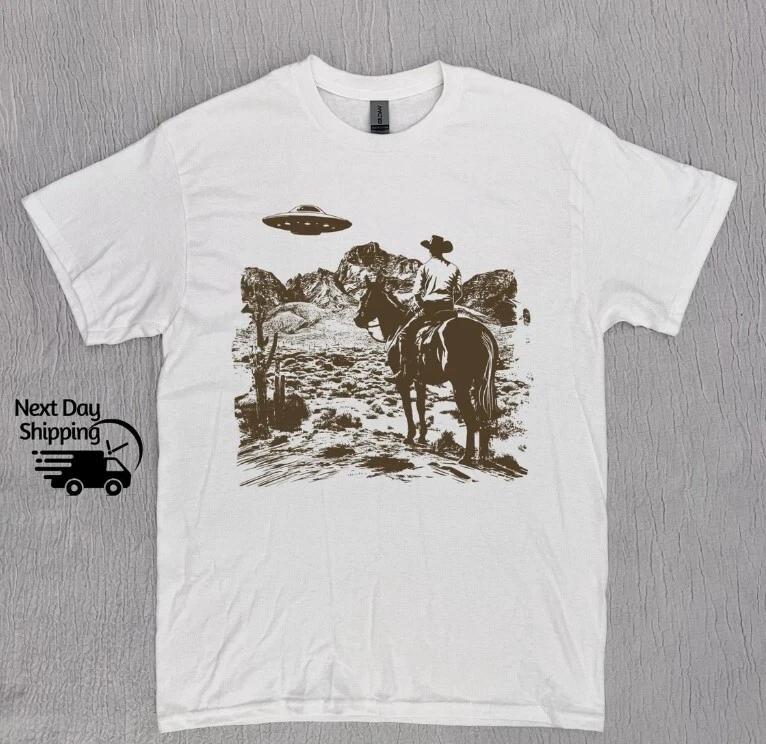 Western Cowboy UFO Tshirt, Vintage Cowboy Alien T-shirt, Vintage 90s Shirt 4XL
Western Cowboy UFO Tshirt, Vintage Cowboy Alien T-shirt, Vintage 90s Shirt 4XL