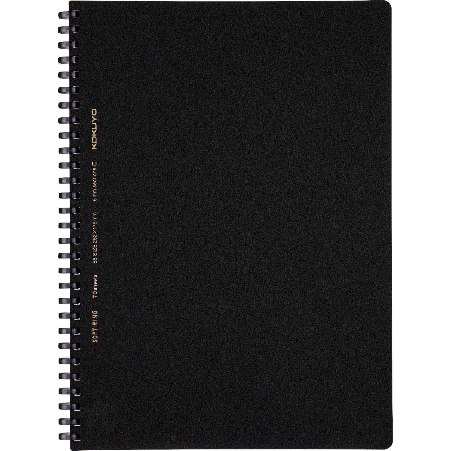 KOKUYO Soft Ring 70 Notebook, Business, Sheets, Semi-B5, Grid, Black, SU-SV407S5-D
KOKUYO Soft Ring 70 Notebook, Business, Sheets, Semi-B5, Grid, Black, SU-SV407S5-D