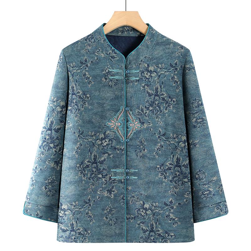 Grandma s Autumn Style Stand-Up Collar Long Sleeve Shirt - Chinese Design for Mom 2XL (100-115 jin)
Grandma s Autumn Style Stand-Up Collar Long Sleeve Shirt - Chinese Design for Mom 2XL (100-115 jin)