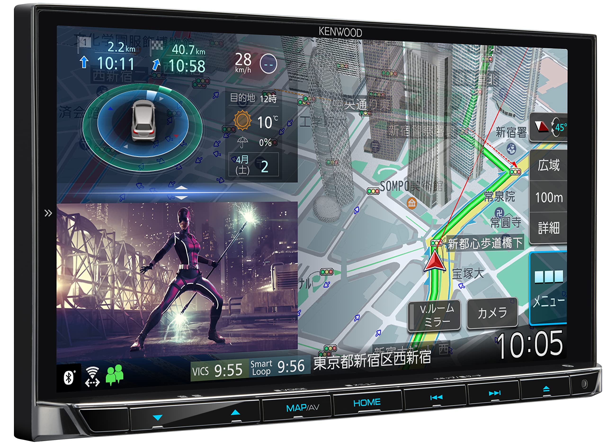 Автомобільна навігація KENWOOD Saisoku 7 дюймів Насолоджуйтесь зображеннями зі свого смартфона на великому екрані Нова сумісність із бездротовим віддзеркаленням Чорний MDV-M809HD
Автомобільна навігація KENWOOD Saisoku 7 дюймів Насолоджуйтесь зображеннями зі свого смартфона на великому екрані Нова сумісність із бездротовим віддзеркаленням Чорний MDV-M809HD