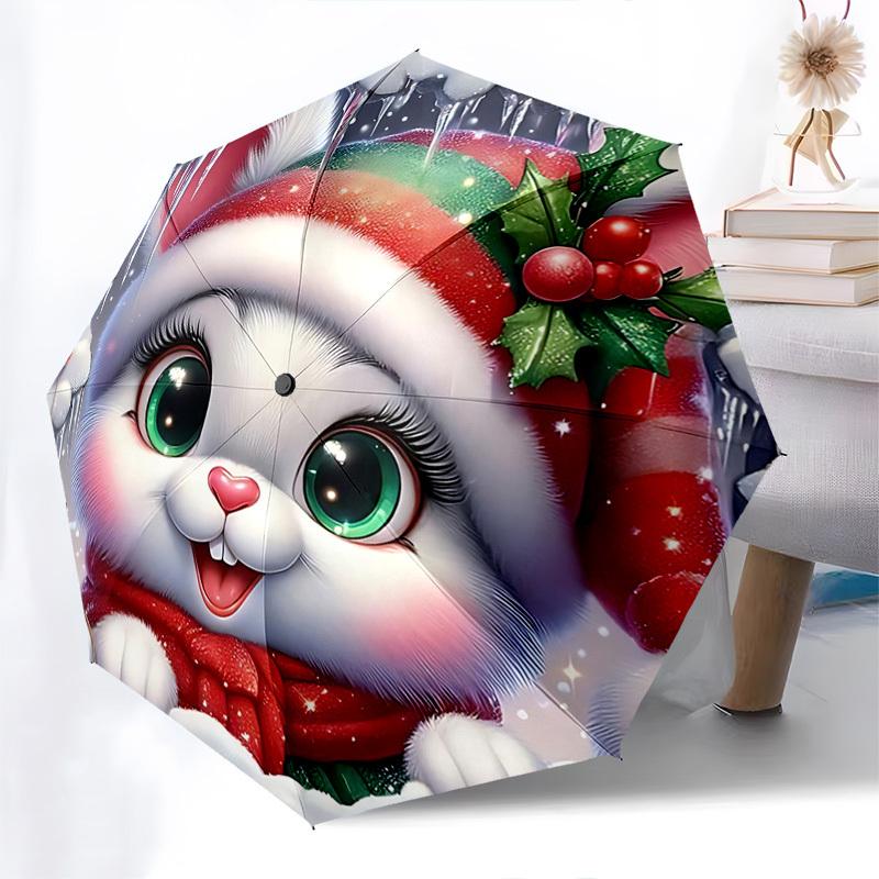 1pc Christmas Santa Hat Bunny Automatic Folding Umbrella, Portable 3-Fold Design with 8-Bone Iron Frame, Outdoor for Fans, Travelers, Daily Use, Festi
1pc Christmas Santa Hat Bunny Automatic Folding Umbrella, Portable 3-Fold Design with 8-Bone Iron Frame, Outdoor for Fans, Travelers, Daily Use, Festi