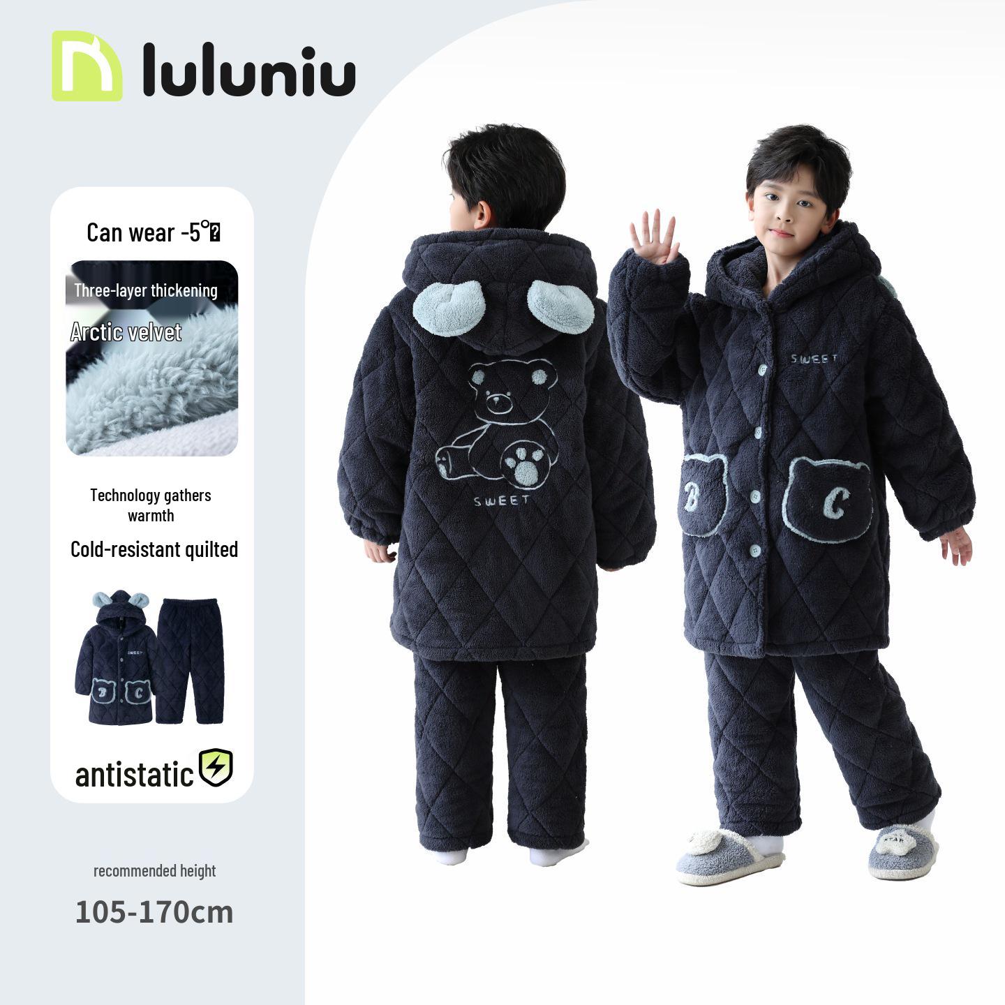 Зимняя фланелевая пижама Lulu Cow Boys - Стеганый коралловый флис для детей 110cm (Height 105-115cm)
Зимняя фланелевая пижама Lulu Cow Boys - Стеганый коралловый флис для детей 110cm (Height 105-115cm)